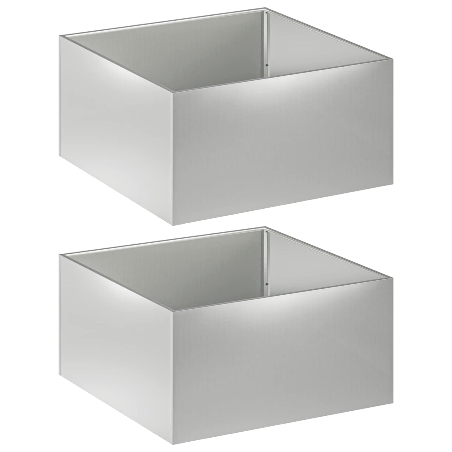 Tuin Bloempot 2 st zilver 100 x 100 x 40 cm is nu te koop bij PeponiXL, paradijselijk wonen!