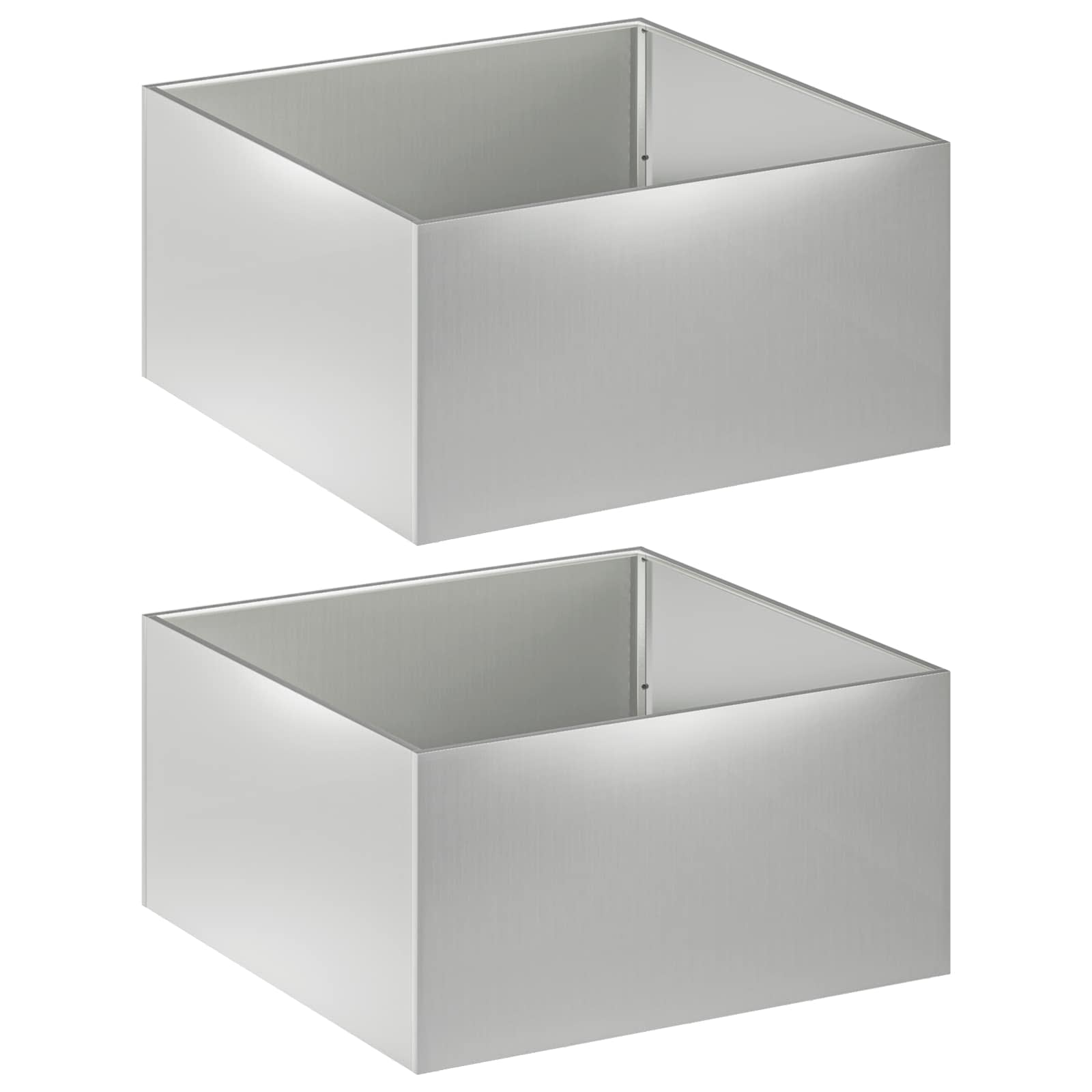 Tuin Bloempot 2 st zilver 100 x 100 x 40 cm is nu te koop bij PeponiXL, paradijselijk wonen!