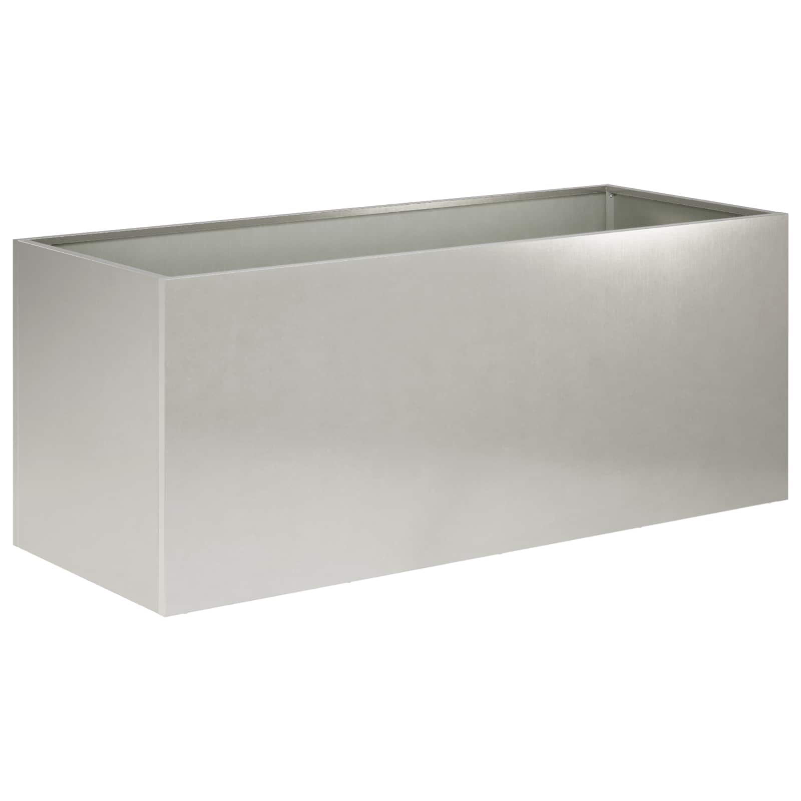 Tuin Bloempot 2 st zilver 80 x 40 x 40 cm Roestvrij staal is nu te koop bij PeponiXL, paradijselijk wonen!