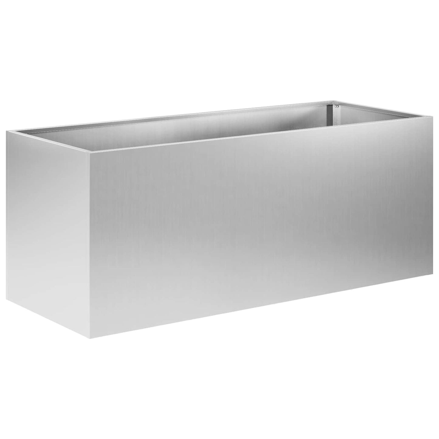 Tuin Bloempot 2 st zilver 80 x 40 x 40 cm Gegalvaniseerd staal is nu te koop bij PeponiXL, paradijselijk wonen!