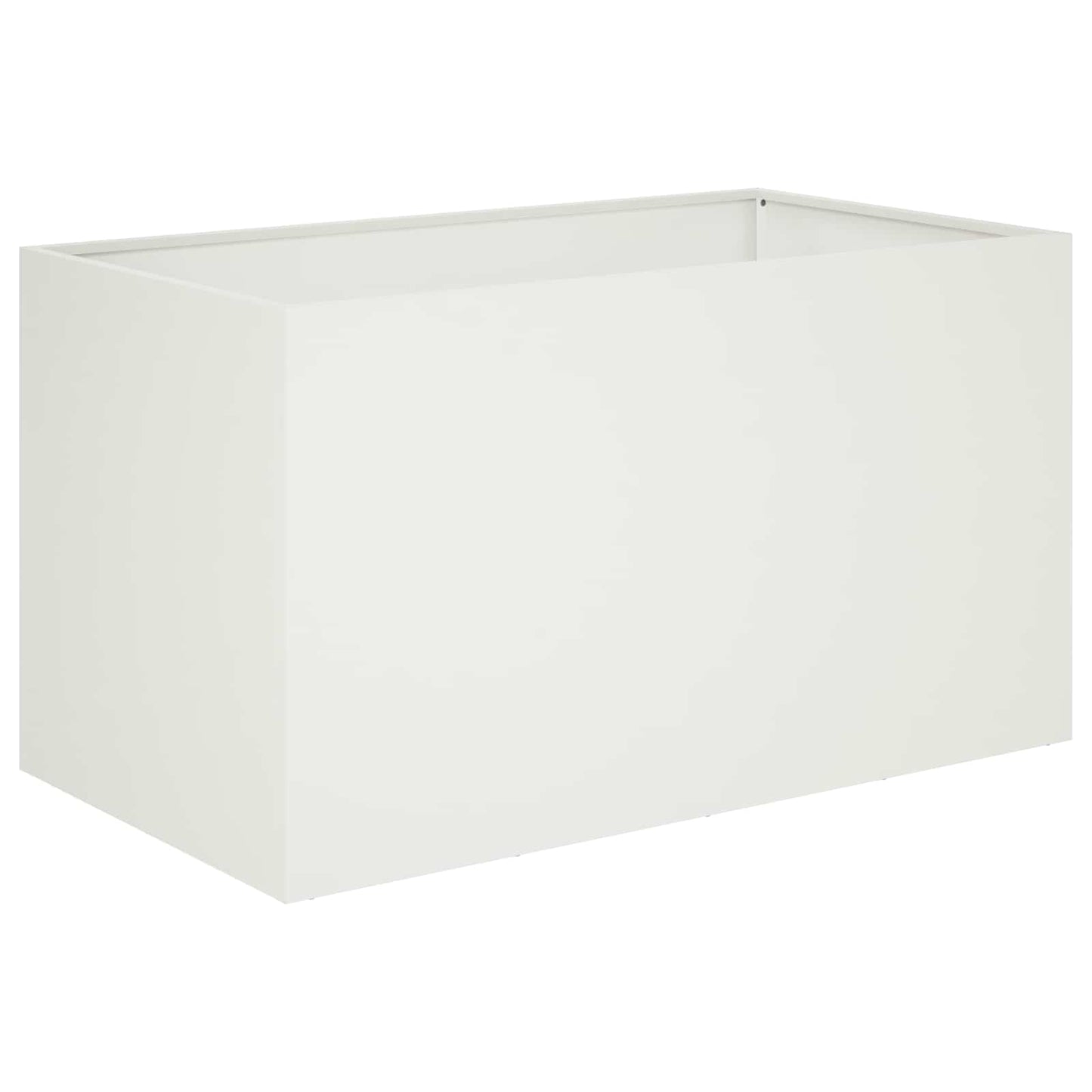 Plantenbak 2 st Wit 80 x 50 x 50 cm Koudgewalst staal
