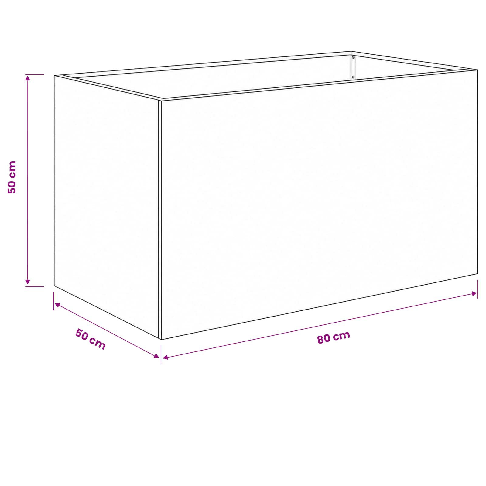 Tuin Bloempot 2 st zilver 80 x 50 x 50 cm Roestvrij staal is nu te koop bij PeponiXL, paradijselijk wonen!