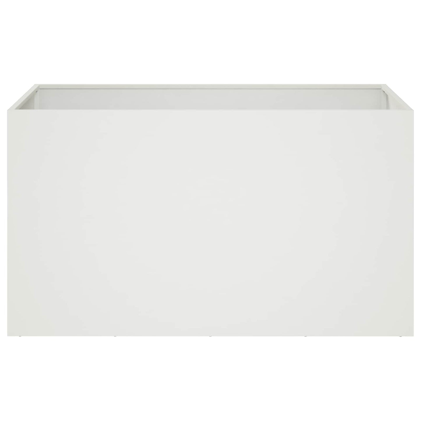 Plantenbak 2 st Wit 100 x 50 x 50 cm Koudgewalst staal