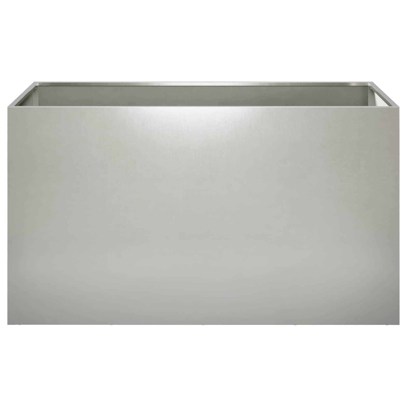 Tuin Bloempot 2 st zilver 100 x 50 x 50 cm Roestvrij staal is nu te koop bij PeponiXL, paradijselijk wonen!