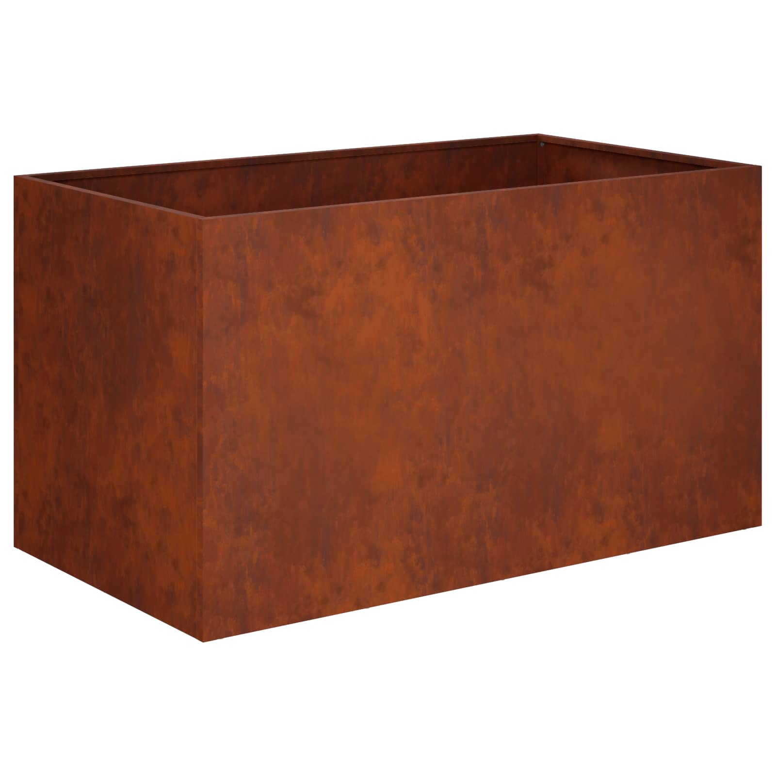 Tuin Bloempot 2 st Roestkleurig 100 x 50 x 50 cm weervast staal is nu te koop bij PeponiXL, paradijselijk wonen!