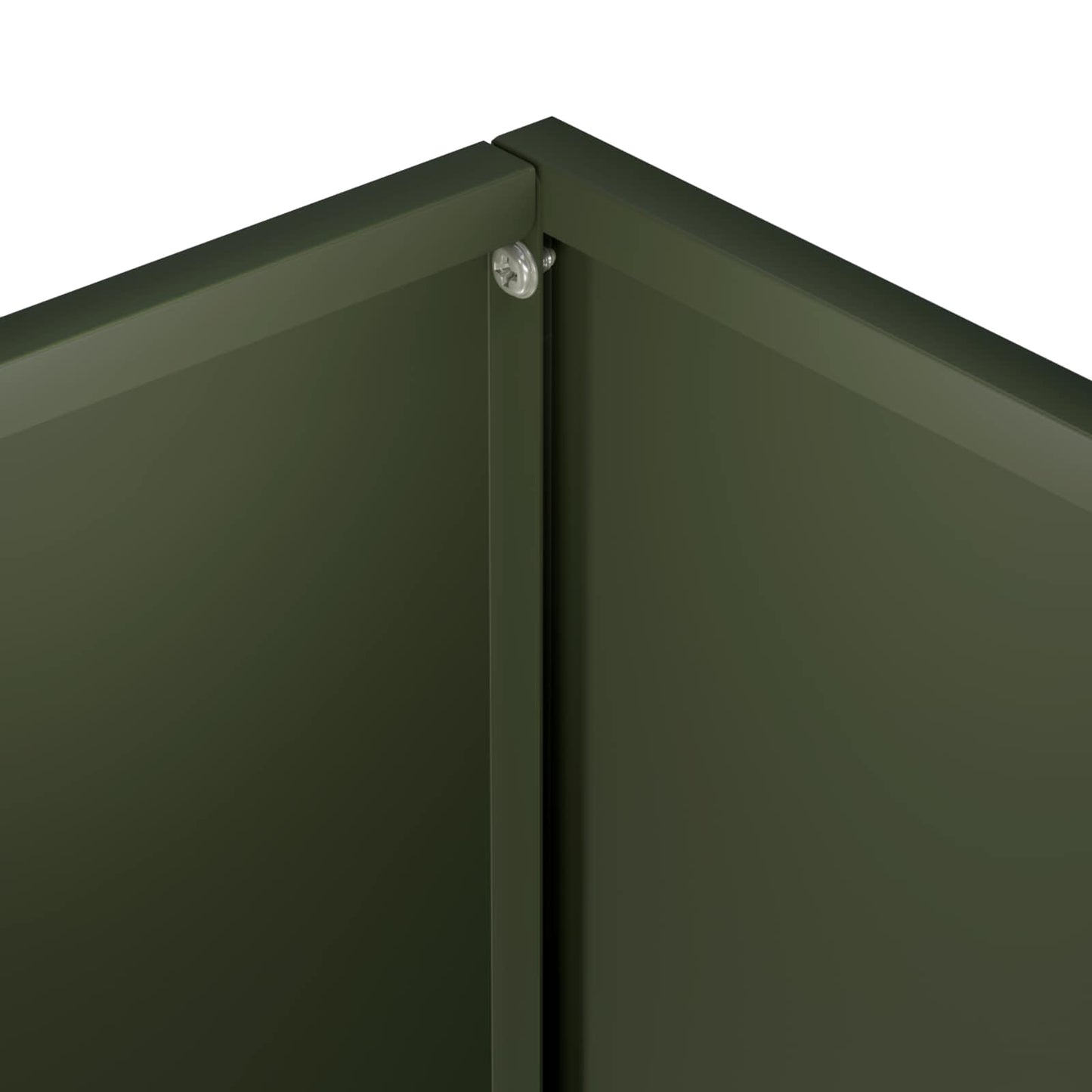Plantenbak 2 st Olijfgroen 40 x 20 x 75 cm Koudgewalst staal