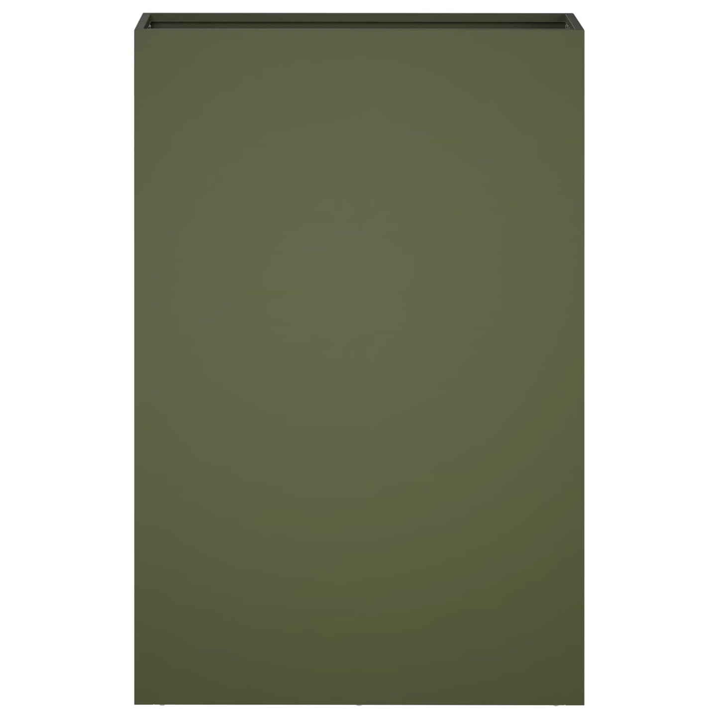 Plantenbak 2 st Olijfgroen 40 x 20 x 75 cm Koudgewalst staal