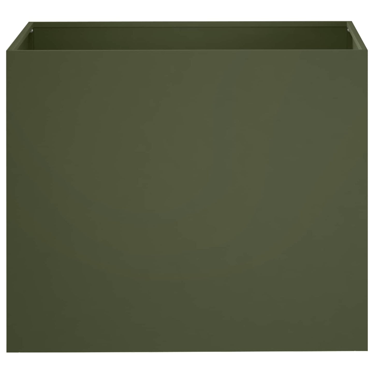 Plantenbak 2 st Olijfgroen 50 x 40 x 50 cm Koudgewalst staal