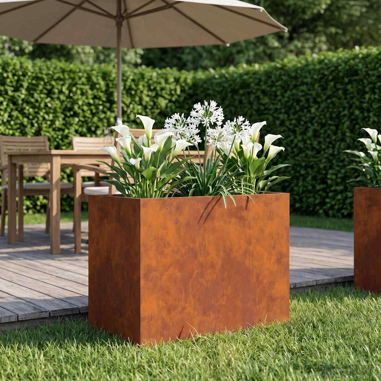 Plantenbak Roestkleurig 50 x 40 x 50 cm weervast staal