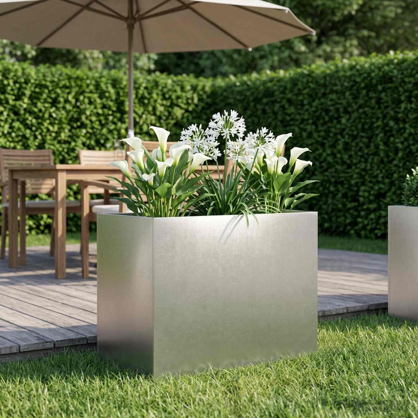 Plantenbak zilver 60 x 40 x 50 cm Roestvrij staal