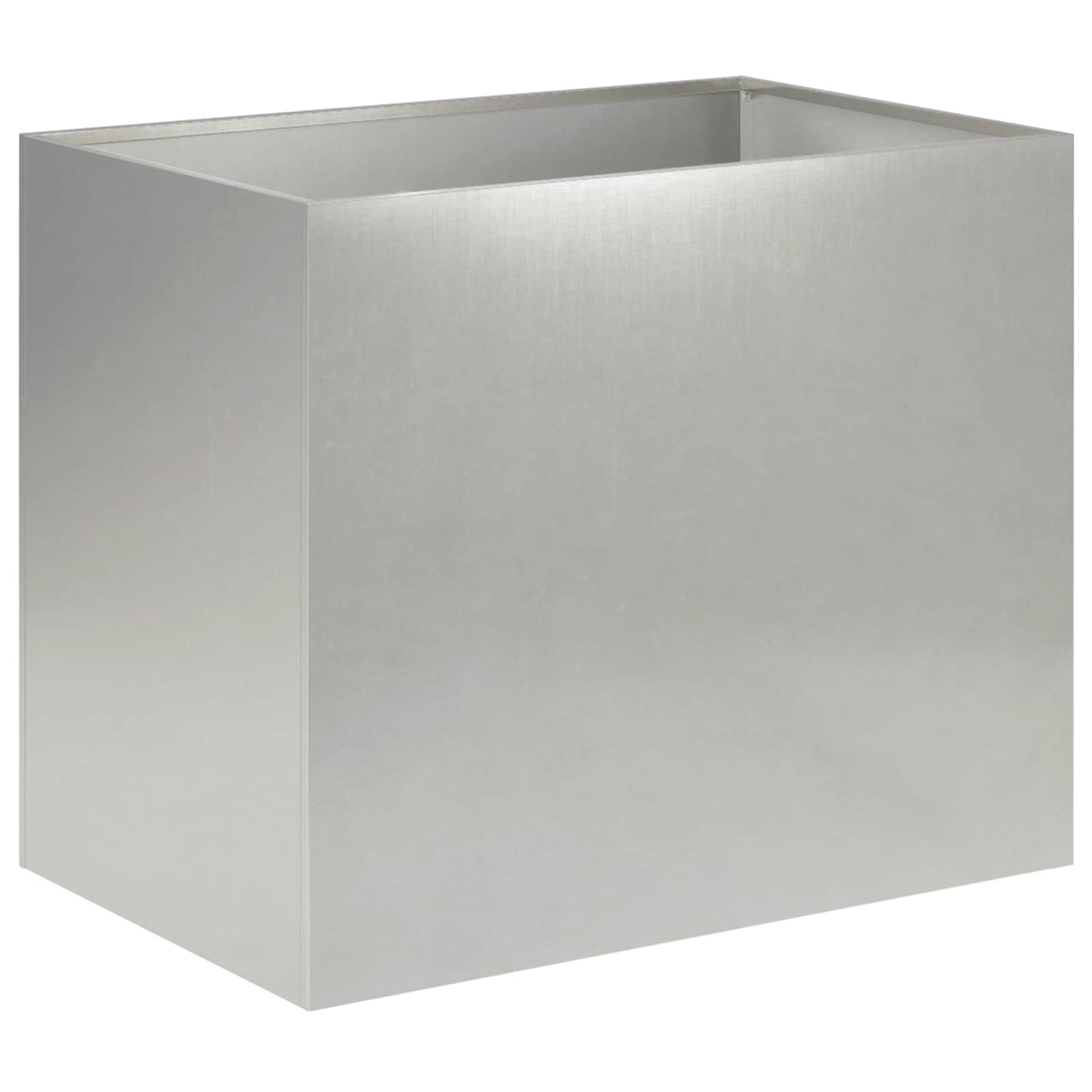 Plantenbak 2 st zilver 60 x 40 x 50 cm Roestvrij staal