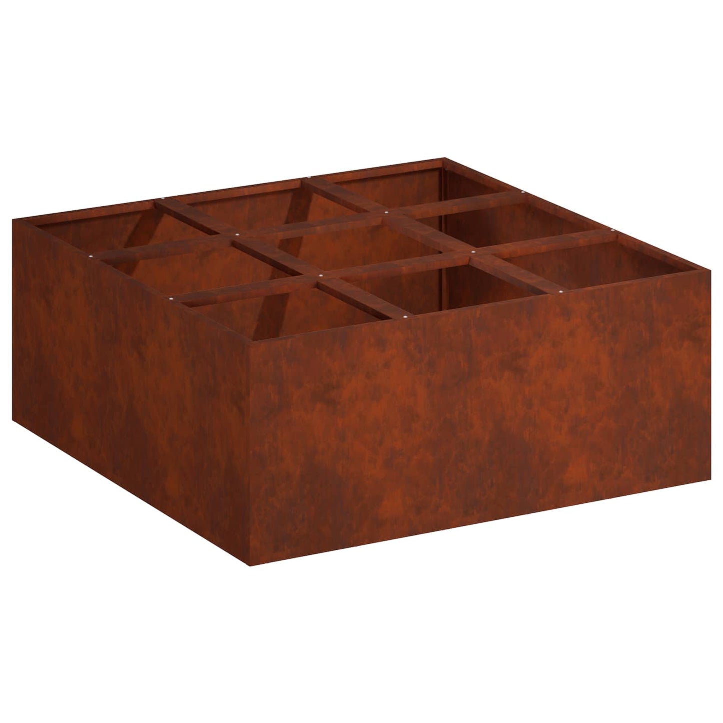 Plantenbak Roestkleurig 100 x 100 x 20 cm weervast staal is nu te koop bij PeponiXL, paradijselijk wonen!