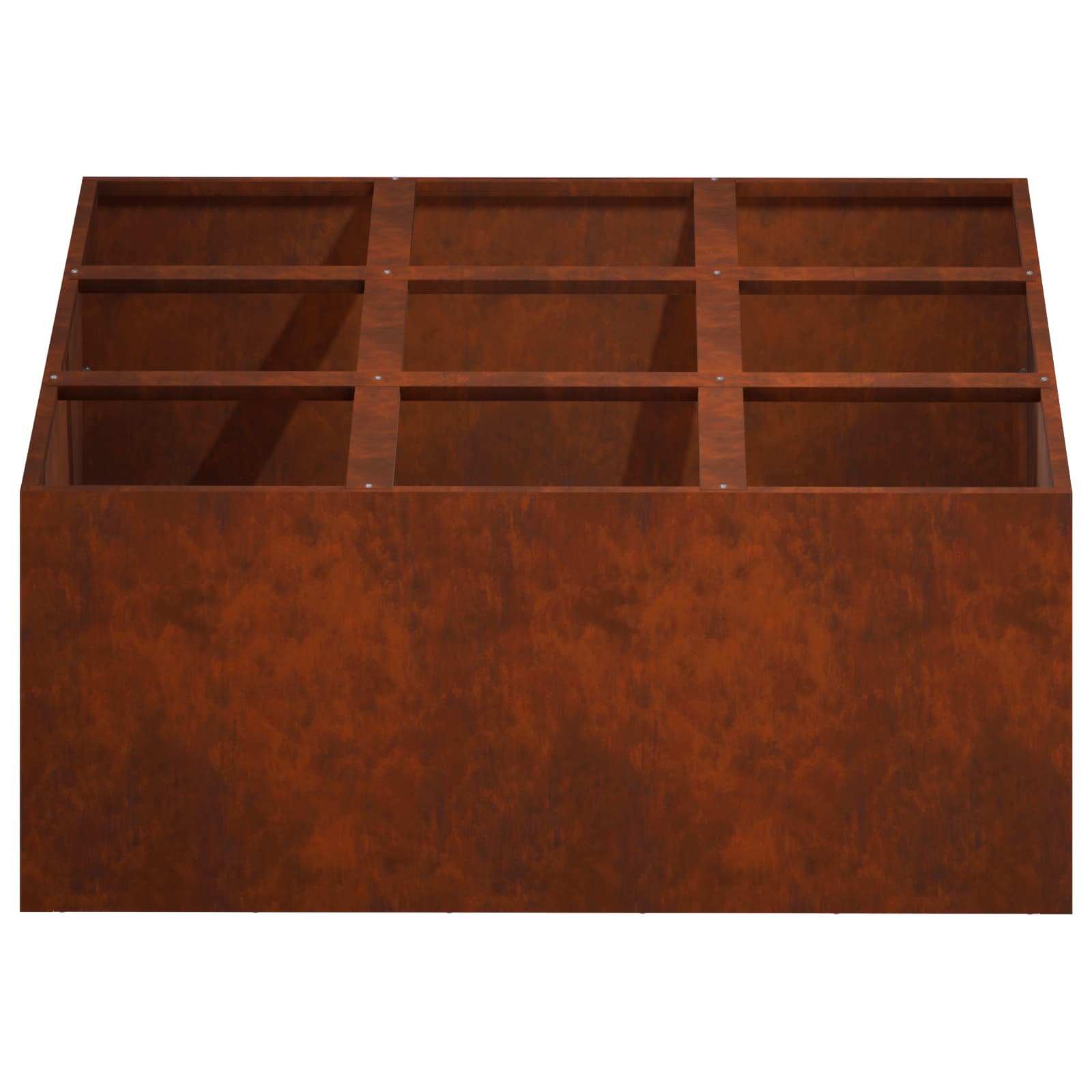 Plantenbak Roestkleurig 100 x 100 x 20 cm weervast staal is nu te koop bij PeponiXL, paradijselijk wonen!