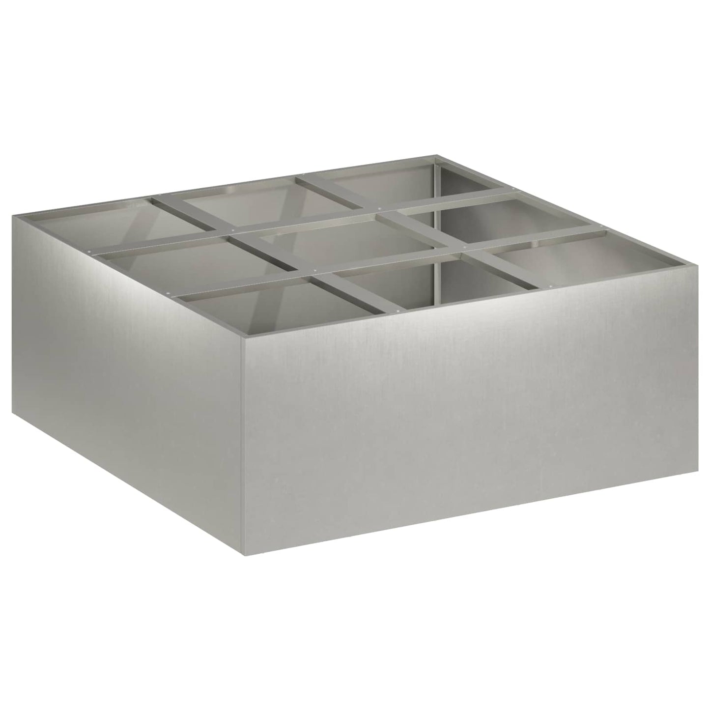 Plantenbak zilver 100 x 100 x 50 cm Roestvrij staal is nu te koop bij PeponiXL, paradijselijk wonen!