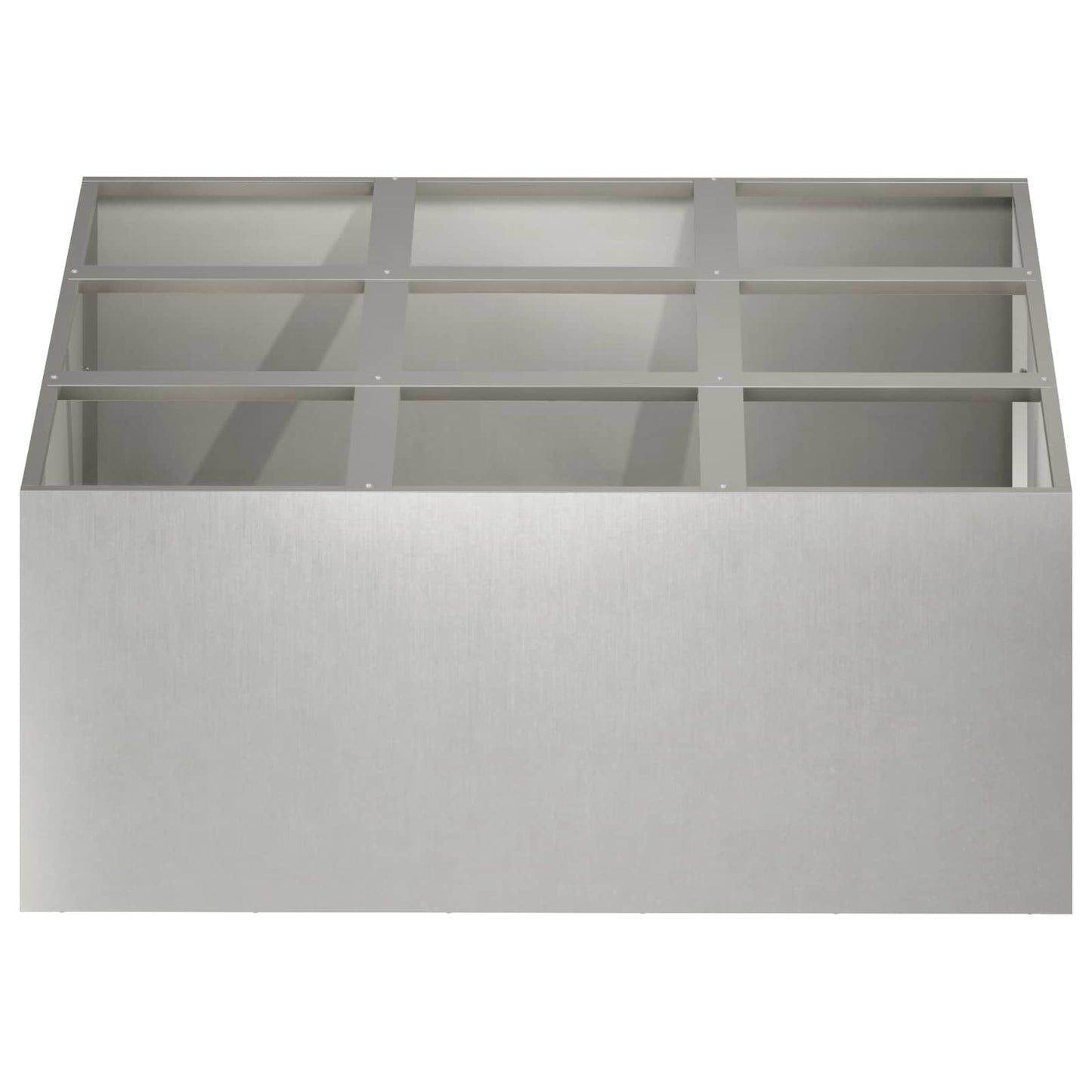 Plantenbak zilver 100 x 100 x 50 cm Roestvrij staal is nu te koop bij PeponiXL, paradijselijk wonen!