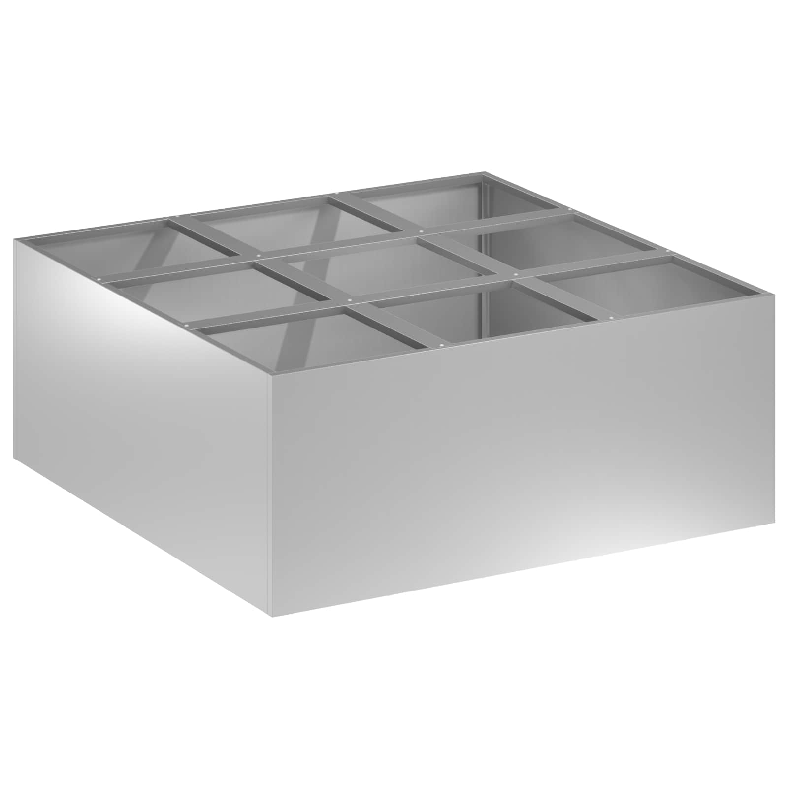 Plantenbak zilver 100 x 100 x 50 cm Gegalvaniseerd staal is nu te koop bij PeponiXL, paradijselijk wonen!