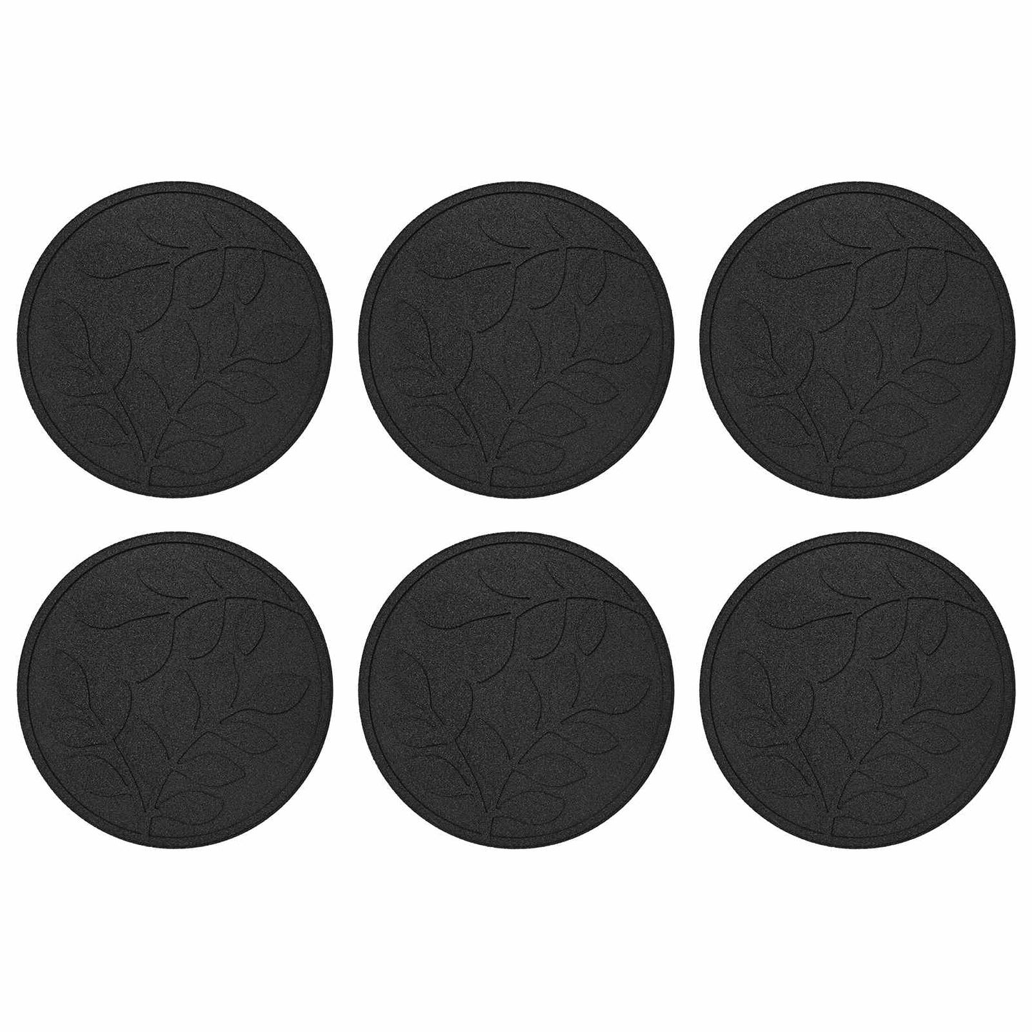 Stapsteen 6 pcs Zwart Ø 44 x 2 cm Rubber is nu te koop bij PeponiXL, paradijselijk wonen!