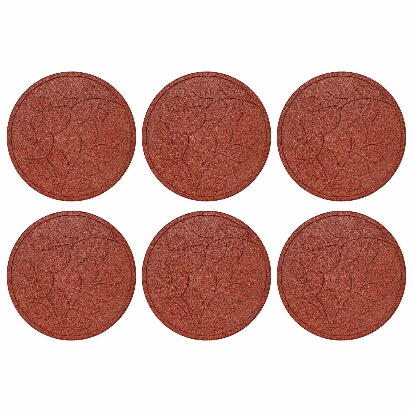 Stapsteen 6 pcs Rood Ø 44 x 2 cm Rubber is nu te koop bij PeponiXL, paradijselijk wonen!