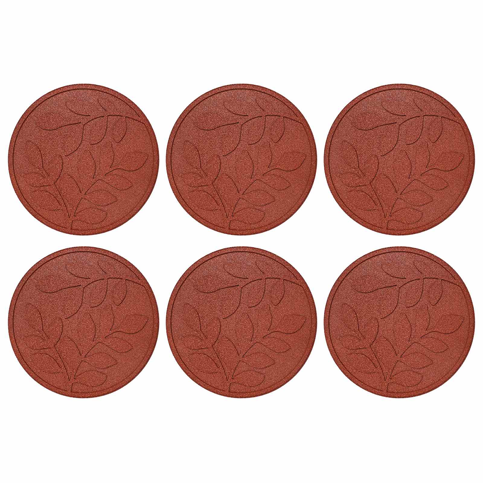 Stapsteen 6 pcs Rood Ø 44 x 2 cm Rubber is nu te koop bij PeponiXL, paradijselijk wonen!