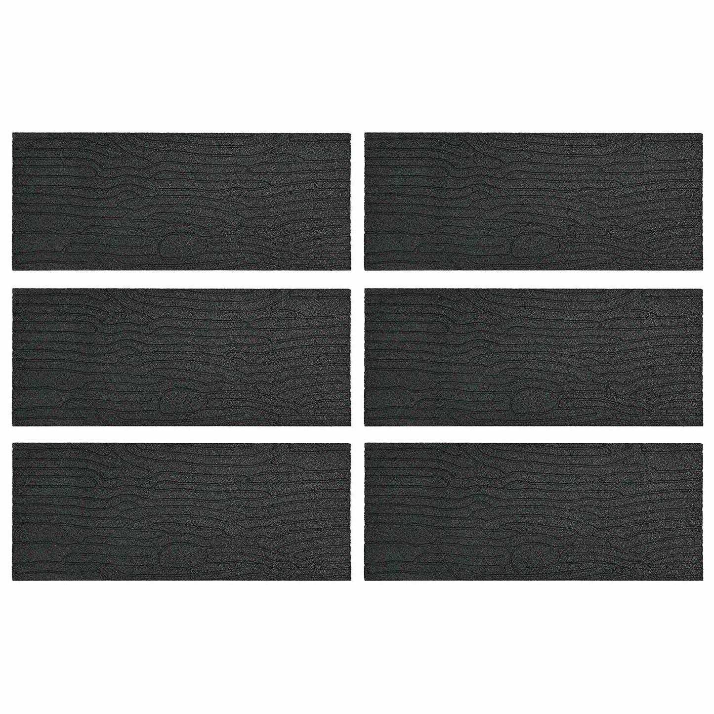 Stapsteen 6 pcs Zwart 60,5 x 25 x 2 cm Rubber is nu te koop bij PeponiXL, paradijselijk wonen!