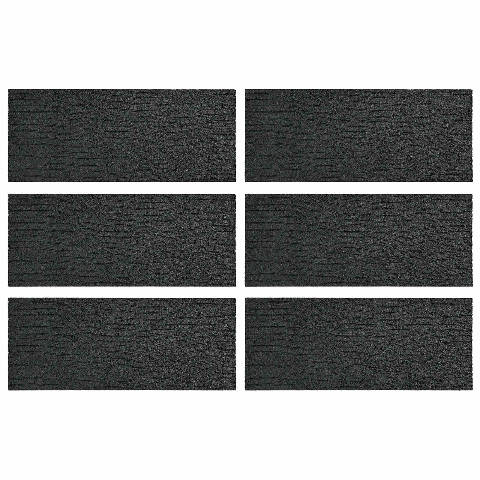 Stapsteen 6 pcs Zwart 60,5 x 25 x 2 cm Rubber is nu te koop bij PeponiXL, paradijselijk wonen!