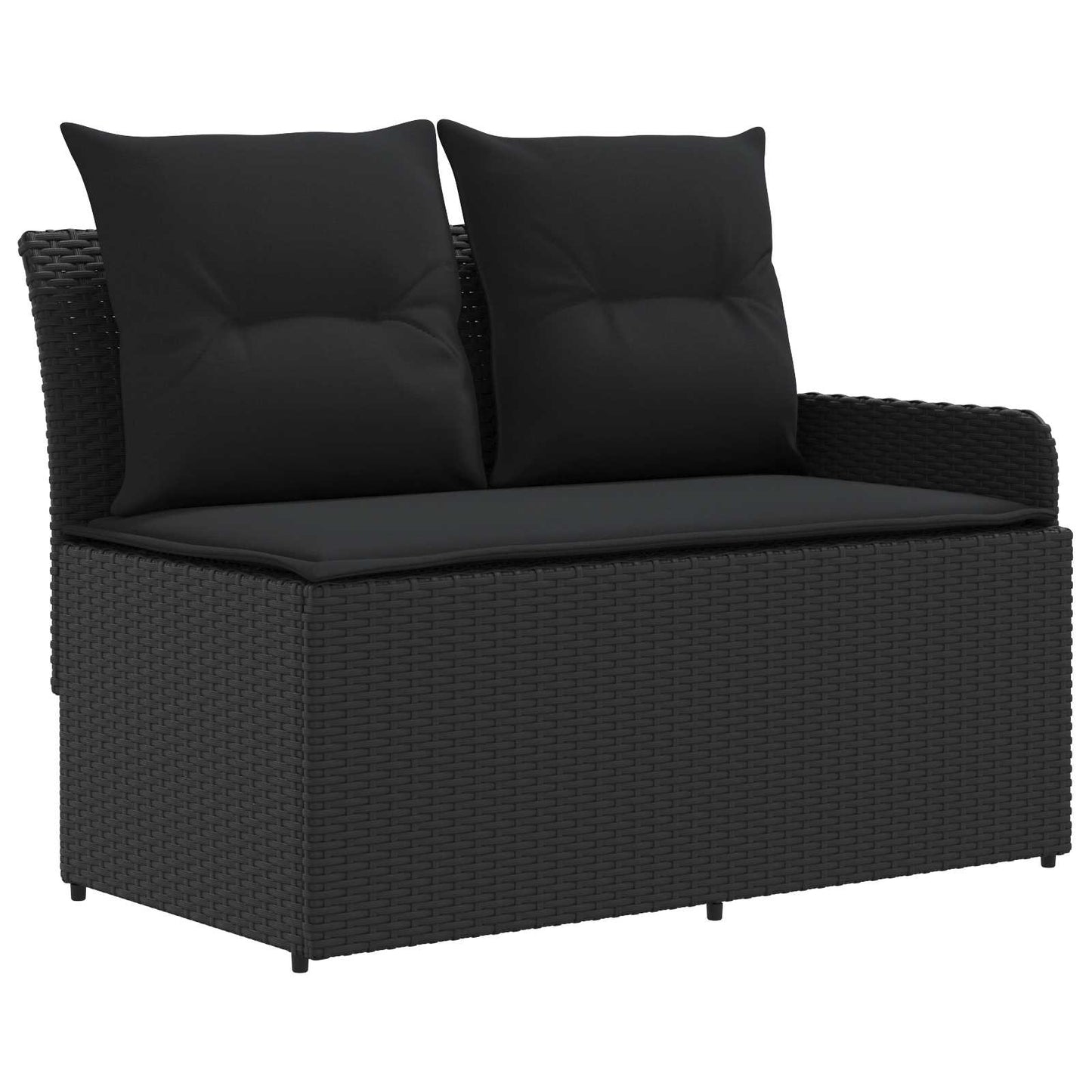 Meubelsets met kussen 4 pcs Zwart PE Rattan is nu te koop bij PeponiXL, paradijselijk wonen!