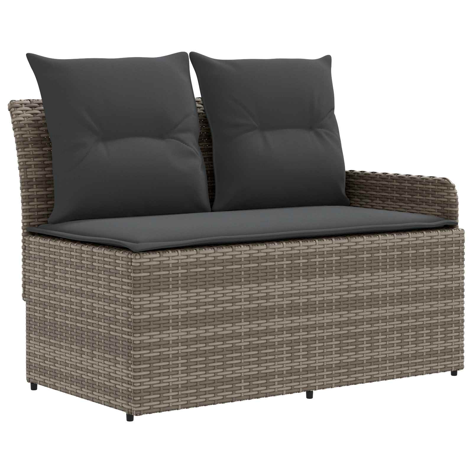 Meubelsets met kussen 4 pcs Grijs en Donkergrijs PE Rattan is nu te koop bij PeponiXL, paradijselijk wonen!