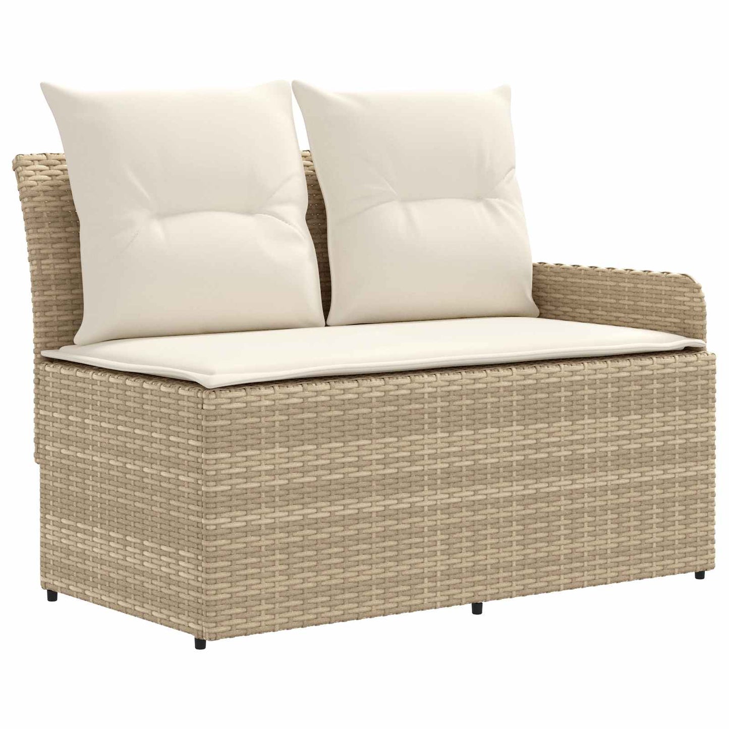 Meubelsets met kussen 4 pcs Beige en Crème PE Rattan is nu te koop bij PeponiXL, paradijselijk wonen!