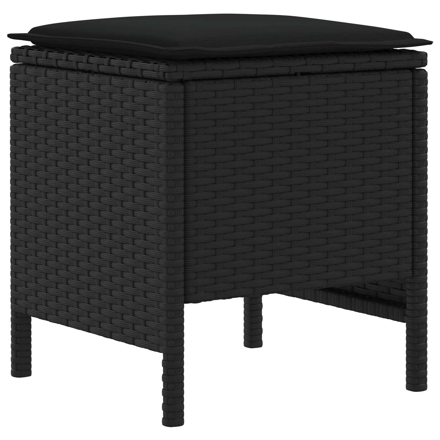 Meubelsets met kussen 6 pcs Zwart PE Rattan is nu te koop bij PeponiXL, paradijselijk wonen!