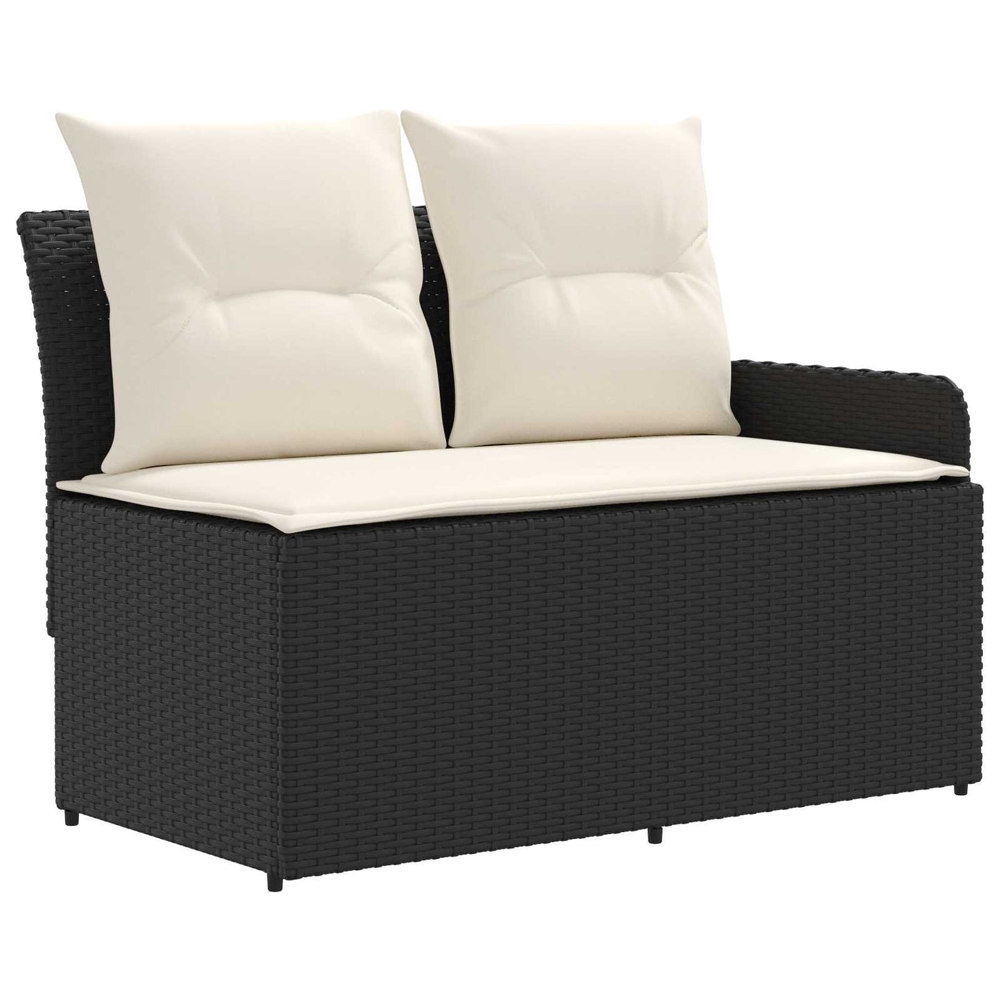 Meubelsets met kussen 6 pcs Zwart en Crème PE Rattan is nu te koop bij PeponiXL, paradijselijk wonen!
