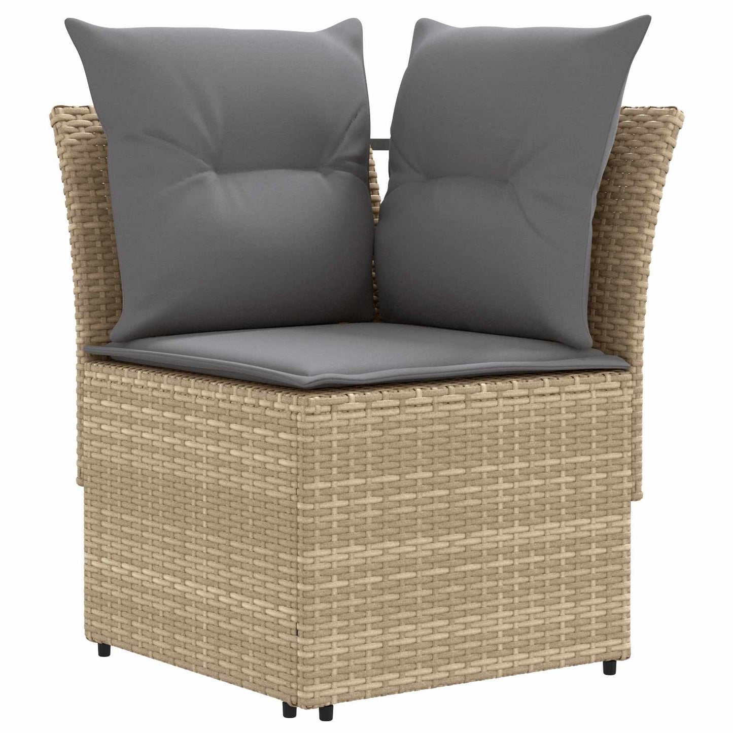Meubelsets met kussen 6 pcs Beige en Licht Grijs PE Rattan is nu te koop bij PeponiXL, paradijselijk wonen!