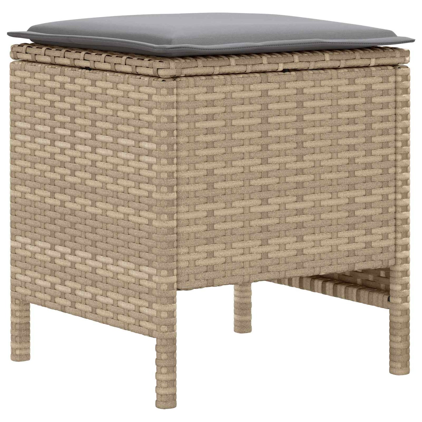 Meubelsets met kussen 6 pcs Beige en Licht Grijs PE Rattan is nu te koop bij PeponiXL, paradijselijk wonen!