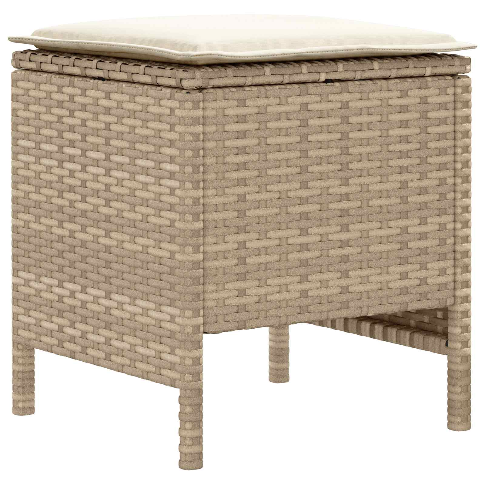 Meubelsets met kussen 6 pcs Beige en Crème PE Rattan is nu te koop bij PeponiXL, paradijselijk wonen!