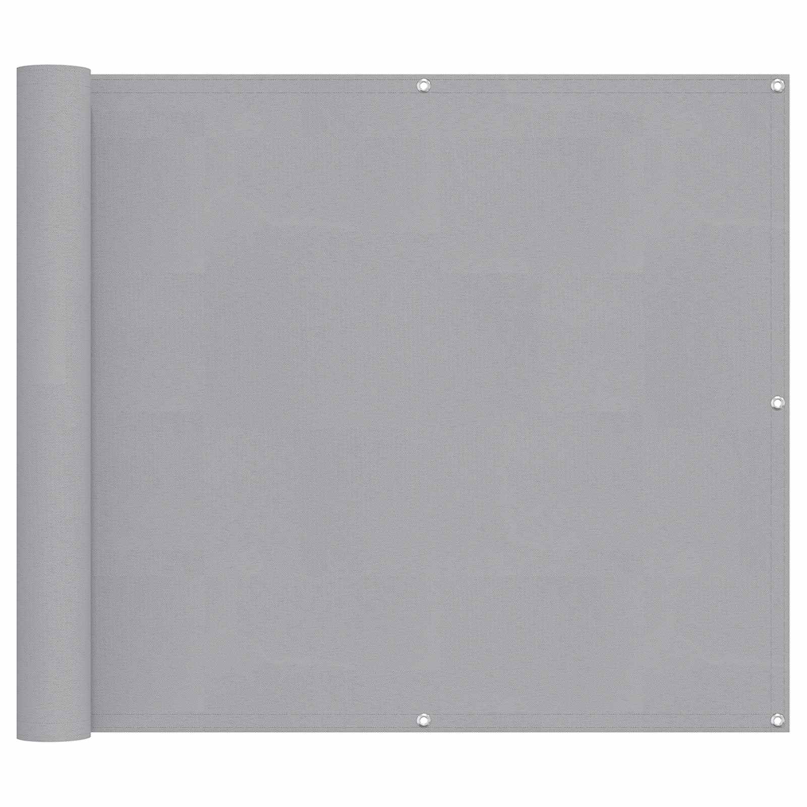 Balkon Scherm Lichtgrijs 100 x 500 cm Oxford Stof is nu te koop bij PeponiXL, paradijselijk wonen!