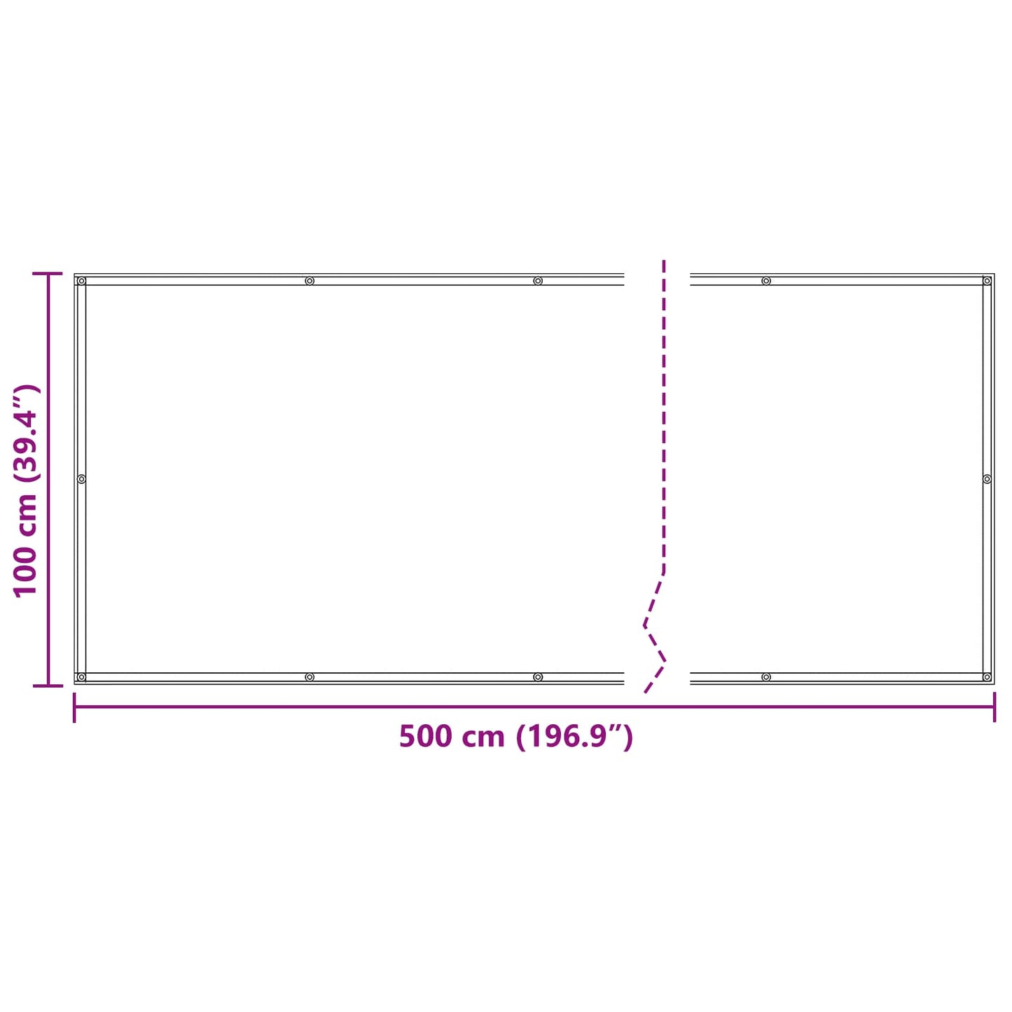 Balkon Scherm Lichtgrijs 100 x 500 cm Oxford Stof is nu te koop bij PeponiXL, paradijselijk wonen!