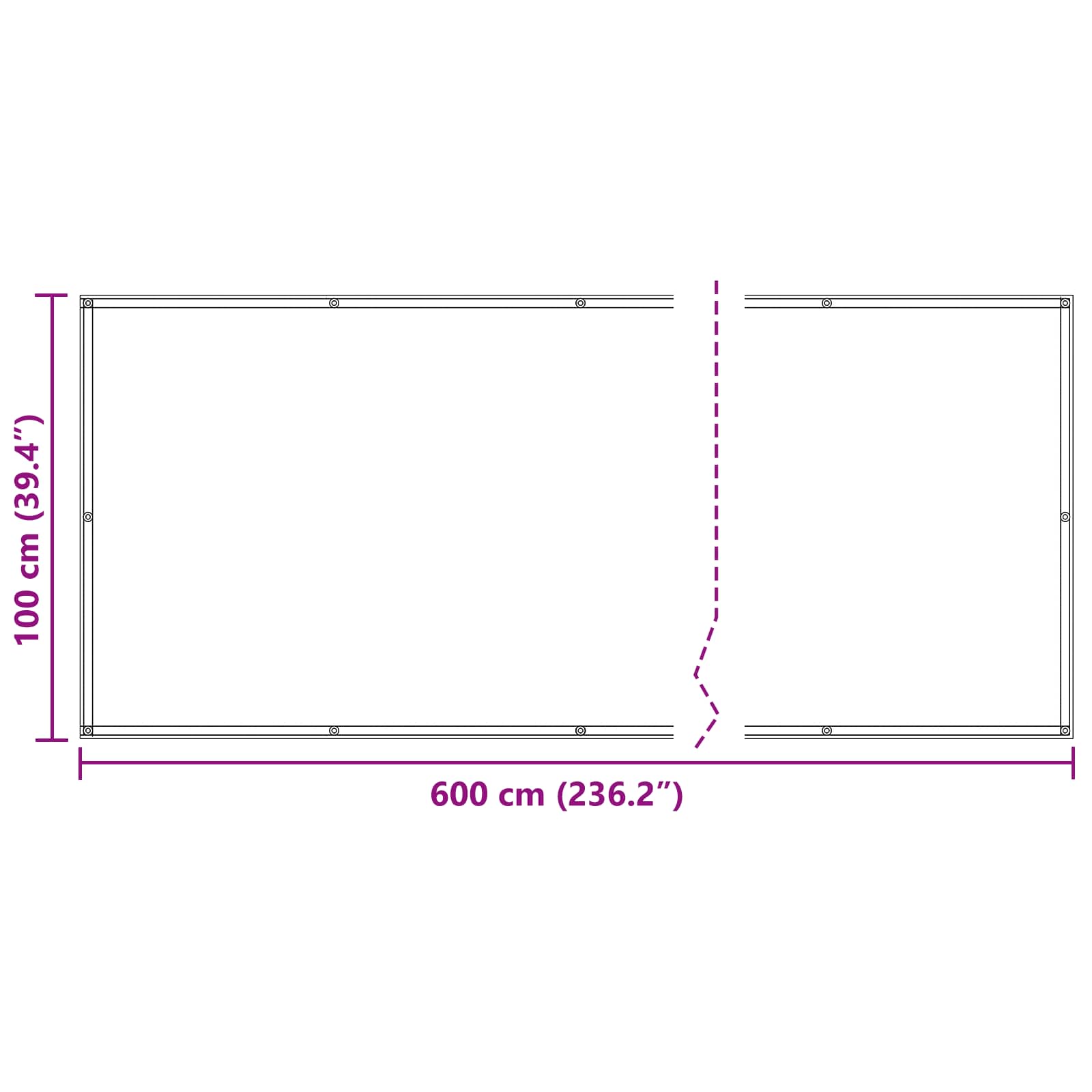 Balkon Scherm Lichtgrijs 100 x 600 cm Oxford Stof is nu te koop bij PeponiXL, paradijselijk wonen!