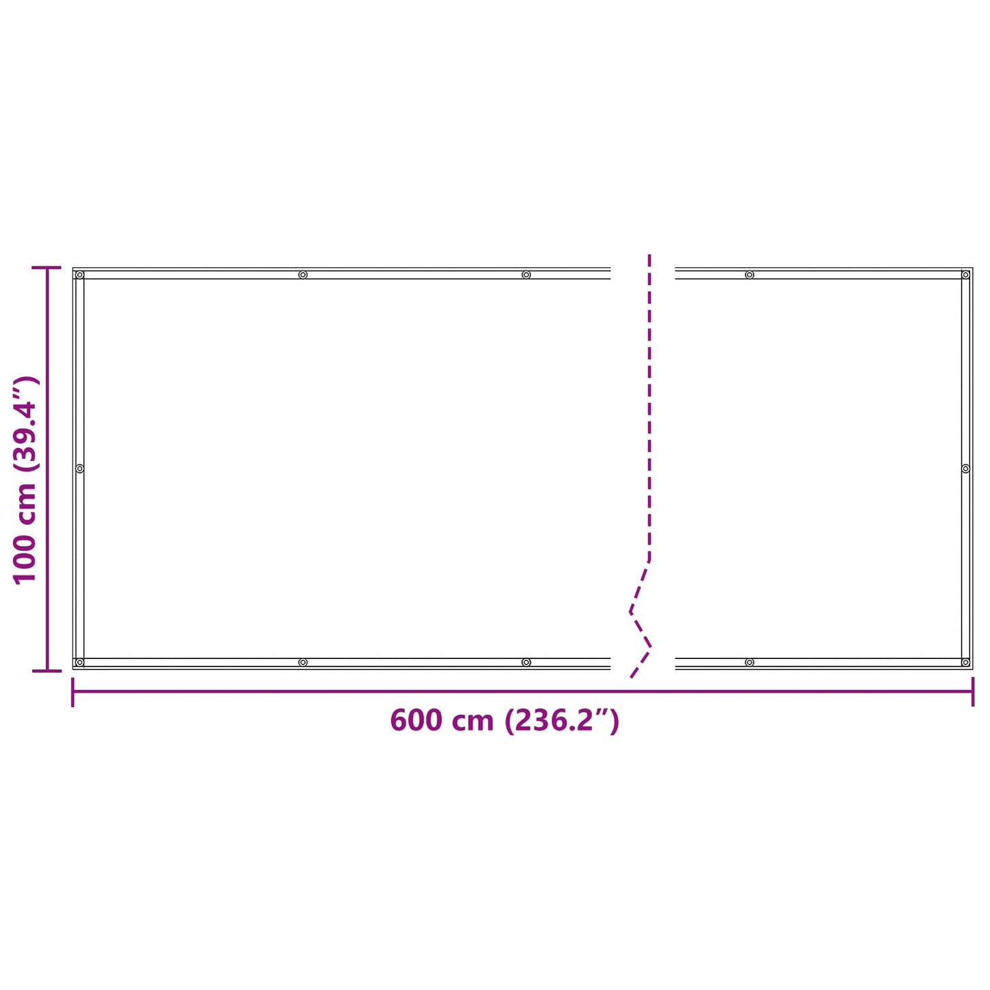 Balkon Scherm Antraciet 100 x 600 cm Oxford Stof is nu te koop bij PeponiXL, paradijselijk wonen!