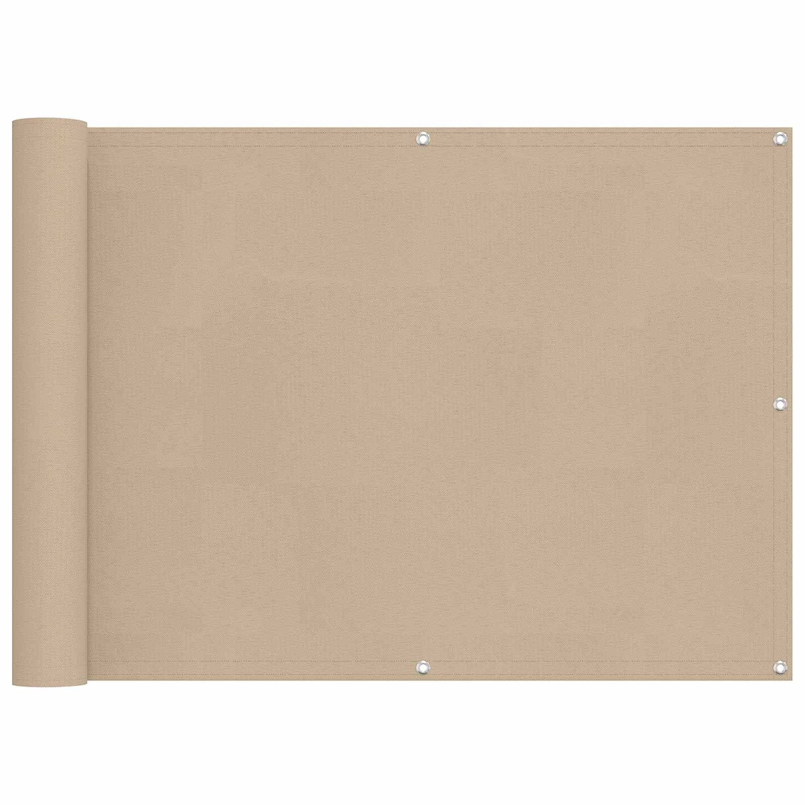 Balkon Scherm Beige 75 x 200 cm PU gecoat oxford alu is nu te koop bij PeponiXL, paradijselijk wonen!