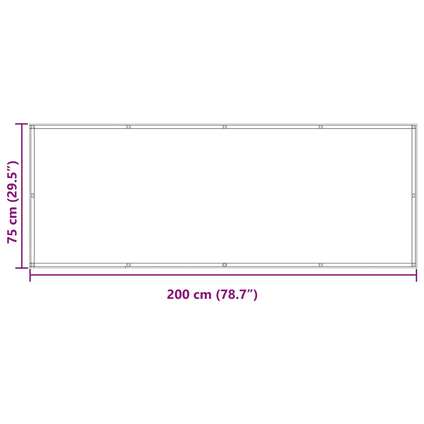 Balkon Scherm Beige 75 x 200 cm PU gecoat oxford alu is nu te koop bij PeponiXL, paradijselijk wonen!