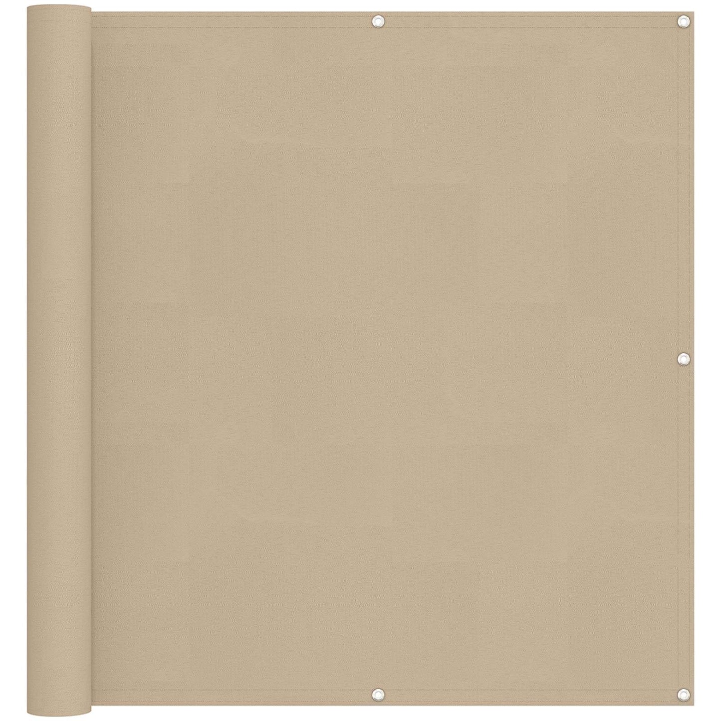 Balkon Scherm Beige 110 x 700 cm Oxford Stof is nu te koop bij PeponiXL, paradijselijk wonen!