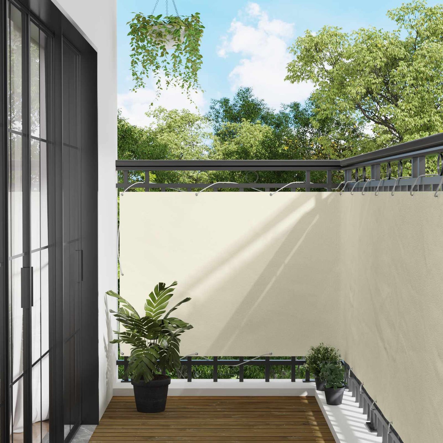 Balkon Scherm Crème 110 x 600 cm Oxford Stof is nu te koop bij PeponiXL, paradijselijk wonen!