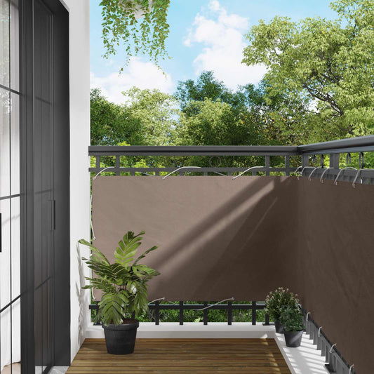 Balkon Scherm Taupe 100 x 1000 cm Oxford Stof is nu te koop bij PeponiXL, paradijselijk wonen!