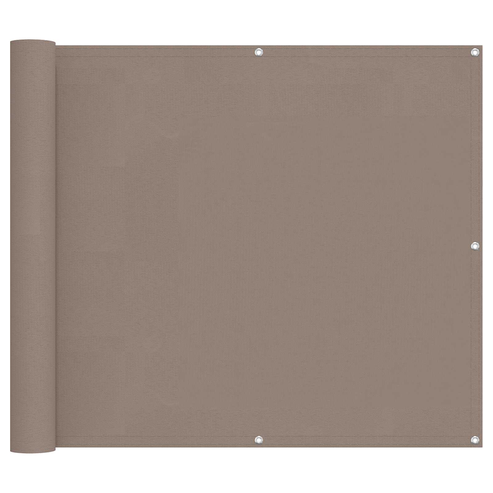 Balkon Scherm Taupe 100 x 1000 cm Oxford Stof is nu te koop bij PeponiXL, paradijselijk wonen!