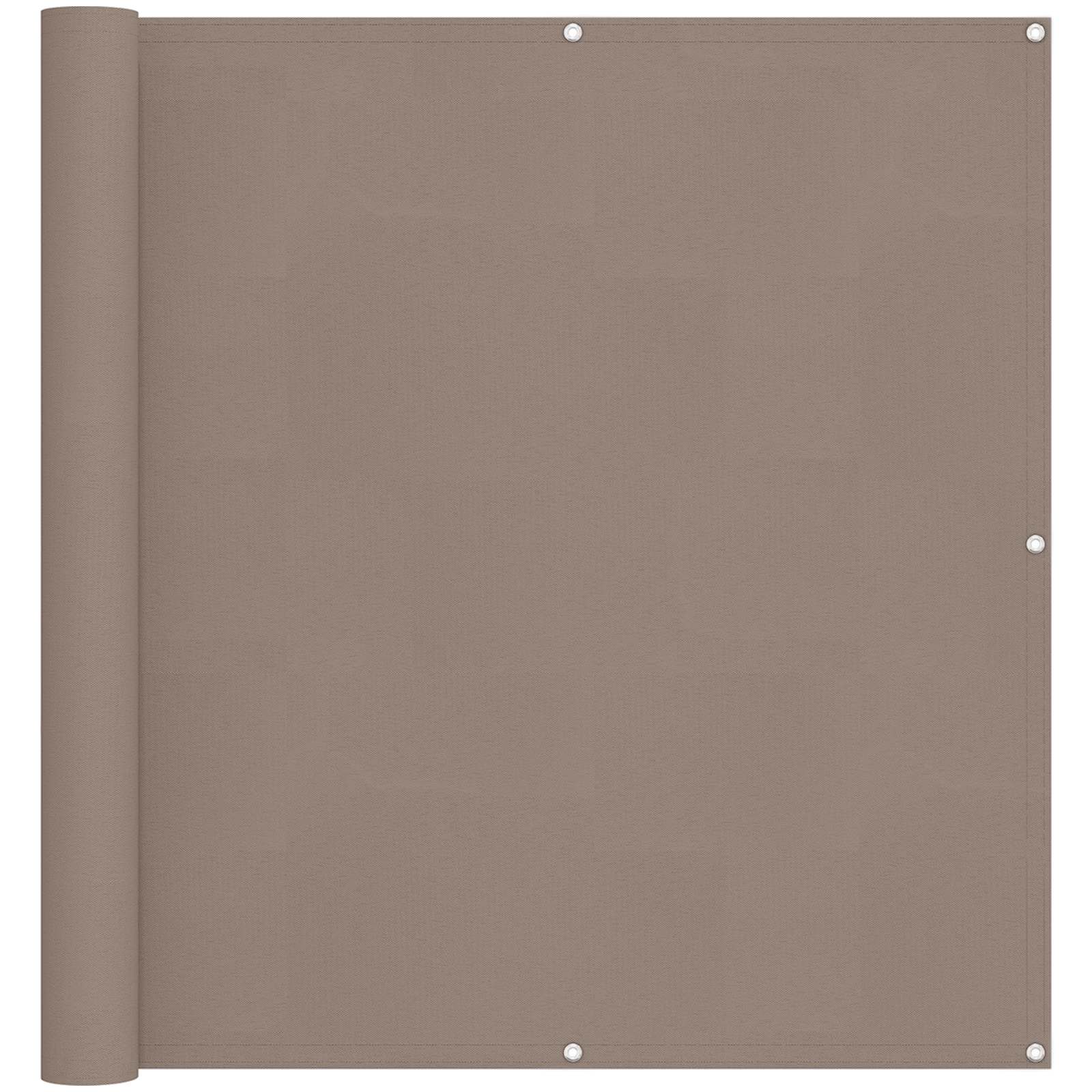 Balkon Scherm Taupe 110 x 500 cm Oxford Stof is nu te koop bij PeponiXL, paradijselijk wonen!