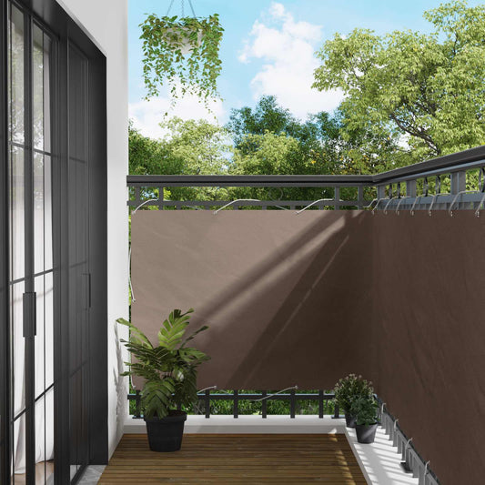 Balkon Scherm Taupe 110 x 800 cm Oxford Stof is nu te koop bij PeponiXL, paradijselijk wonen!