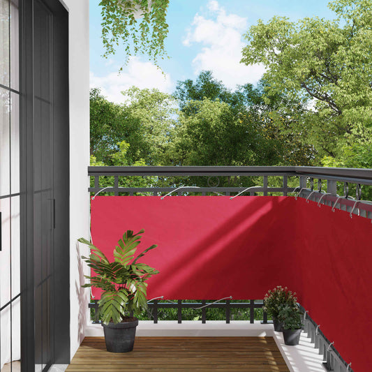 Balkon Scherm Bordeauxrood 75 x 400 cm PU gecoat oxford alu is nu te koop bij PeponiXL, paradijselijk wonen!