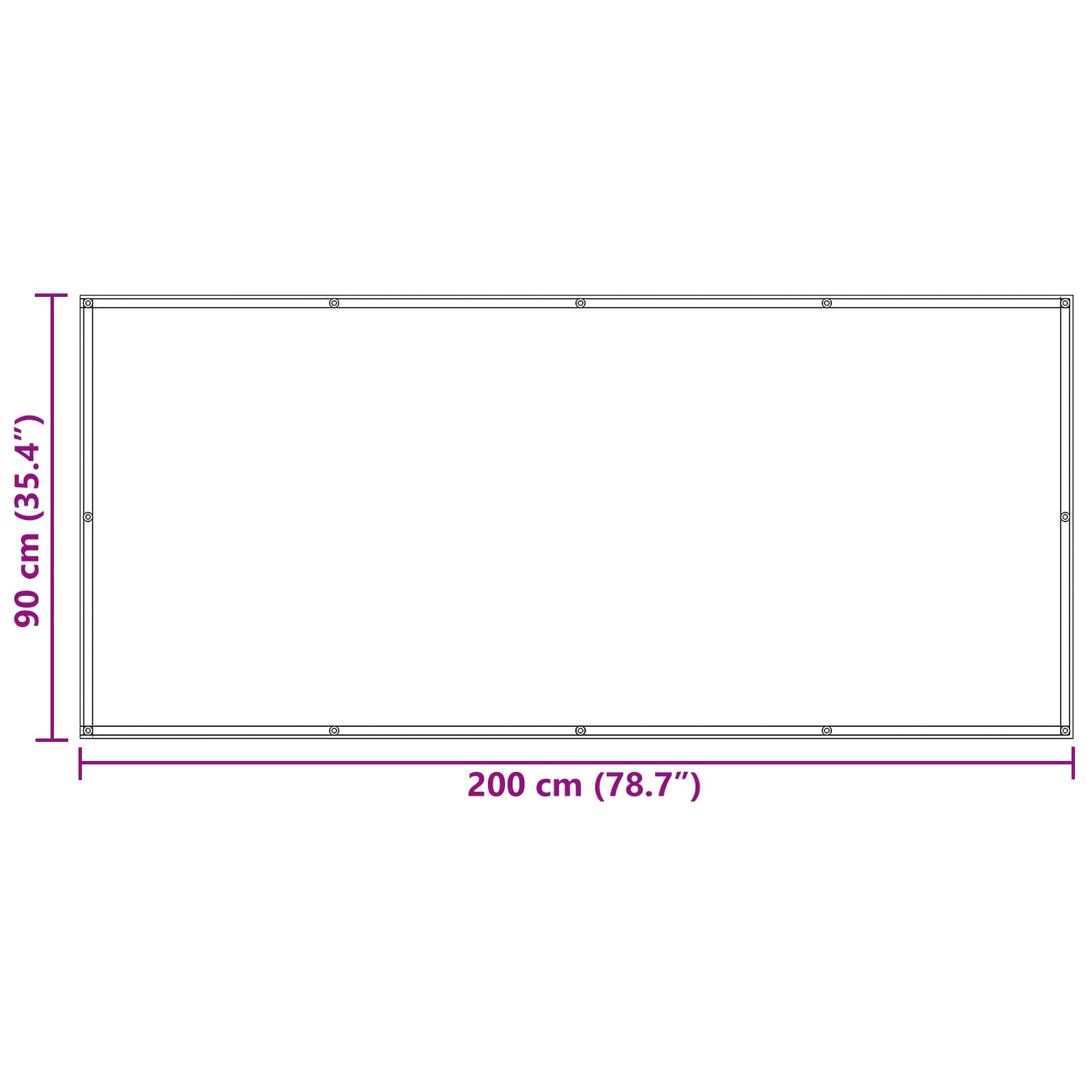 Balkon Scherm Bordeauxrood 90 x 200 cm Oxford Stof is nu te koop bij PeponiXL, paradijselijk wonen!