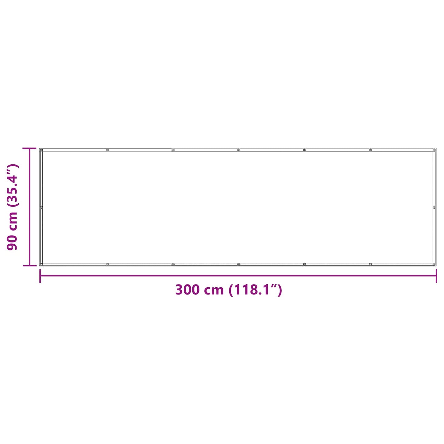 Balkon Scherm Bordeauxrood 90 x 300 cm PU gecoat oxford alu is nu te koop bij PeponiXL, paradijselijk wonen!