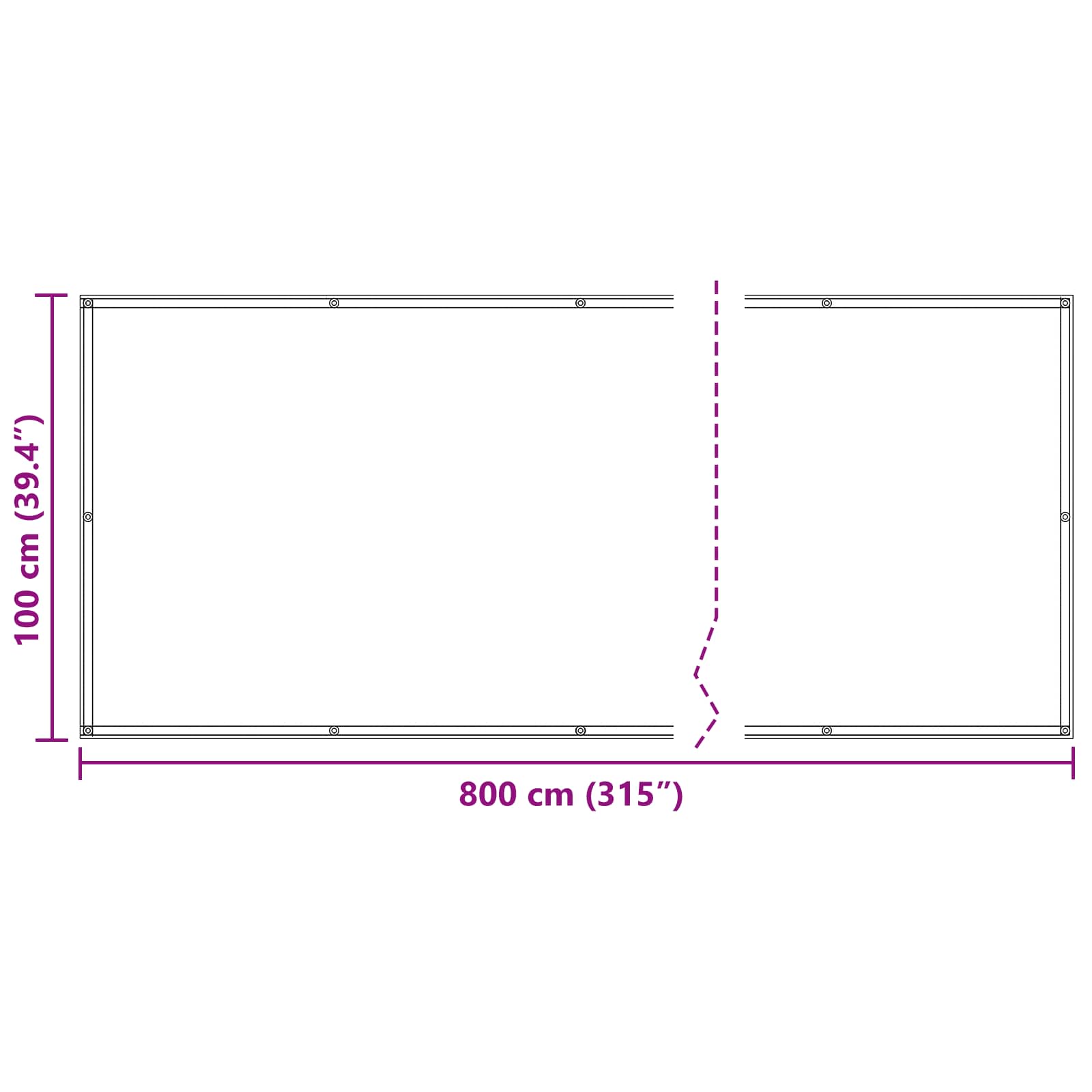 Balkon Scherm Bordeauxrood 100 x 800 cm Oxford Stof is nu te koop bij PeponiXL, paradijselijk wonen!
