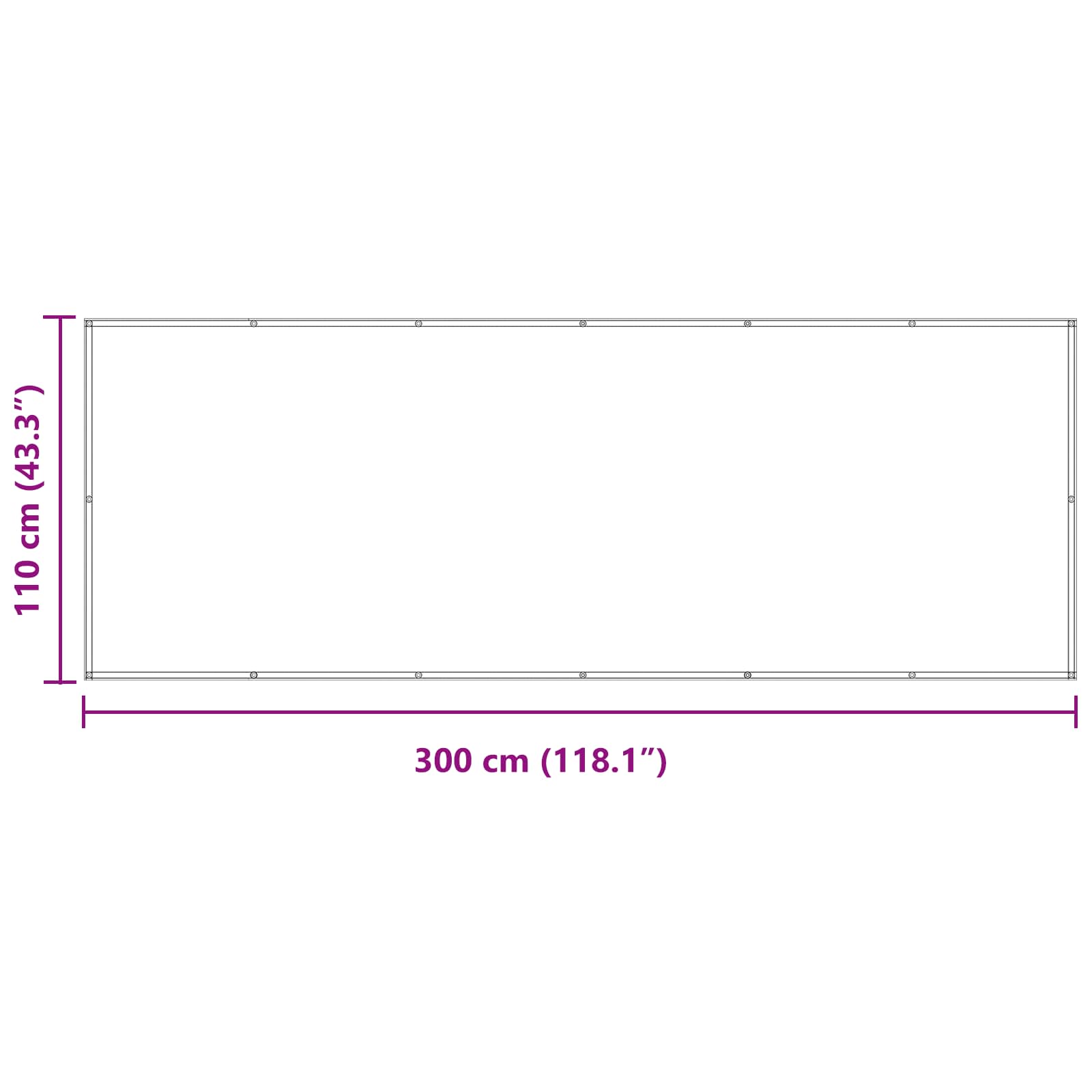 Balkon Scherm Bordeauxrood 110 x 300 cm Oxford Stof is nu te koop bij PeponiXL, paradijselijk wonen!